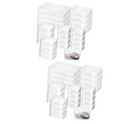Angoily 2 Ensembles Lot De Boîtes De Rangement Transparentes Avec Couvercle Petites Boîtes Compartimentées Pour Outils Papeterie Et Perles Empilables Et Sécurisées Pour 24 Pièces * 2