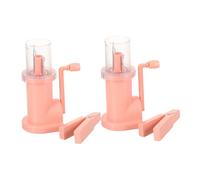 Angoily 2 Ensembles Machine à Tricoter Manuelle Rose Outil de Tricotin Portable pour Bracelets et Décorations Facile à Utiliser Stable pour Débutants et