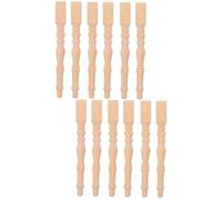 Angoily 2 Ensembles Mini Pieds De Table Décoration Bleue Plateau Miroir Décalcomanies Rouges Lumière LED Présentoir De Cartes Postales Décoration De Poche Cube Mini- Bois 6 Pièces * 2