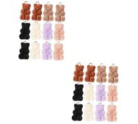 Angoily 2 Ensembles Pendentif Ours Pour Fille Enfants Charme Mignon Pendentifs Collier Ours Collier Breloques Ours Pendentifs Collier Bricolage Résine Couleur Aléatoire 12 Pièces * 2