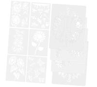 Angoily 2 Ensembles Pochoirs De Peinture Multi Ajourés Lot De Modèles Pour Diy Décoration Thème Tournesol 10 Feuilles*2