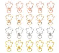 Angoily 2 Ensembles Porte Clé Sakura Pendentifs Diy Décoratifs Pour Accessoires De Sac Clé Ou Vêtements Or Rose 20 Pièces * 2