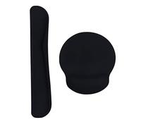 Angoily 2 Ensembles Repose Poignets Ergonomiques pour Clavier et Souris Tapis de Souris avec Support Mains pour Bureau et Gaming Amélioration Posture des Poignets Matériau Pratique Noir
