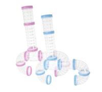 Angoily 2 Ensembles Set de Tunnels Transparents pour Cage de Hamster Accessoires DIY Résistants Extension Modulable pour Habitat Sécurisé et Espace de Jeu Agrandi