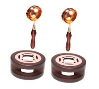 Angoily 2 Ensembles Wax Seal Melting Furnace With Metal Spoon For Crafting Vintage Style Wax Melting Tools For Wedding Letters And Envelopes