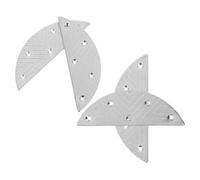 Angoily 2 Paires de Plaques de Talon en Fer Argenté pour Chaussures Homme, Coussinets de Réparation Anti-usure, Ajustent la Courbure du Talon, Protection pour Bottes