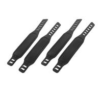 Angoily 2 Paires de Sangles de Pédale de Vélo Réglables Légères et Portables en Plastique Noir Accessoires pour Pédales de Vélo d'exercice à Utiliser Salle de Sport