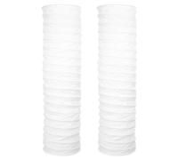 Angoily 2 Pièces Abat-jour Design Simple et Élégant, Installation Facile Blanc en Papier pour Lampadaire sur Pied Décoration pour Salons et Chambres D'hôtes