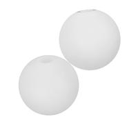 Angoily 2 pièces Abat-jour Globe Rond Acrylique Blanc Laiteux Trou Simple pour Plafonnier et Lampe de Table Diffuseur et Facile à Installer Couvre-lampe pour Salon et Chambre