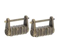 Angoily 2 Pièces ancienne serrure à combinaison serrure à combinaison lettre anglaise serrure rétro malette outils caisse à outils tool box Cadenas verrouillage par mot de passe classique