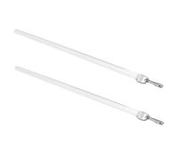 Angoily 2 pièces Barre de Rideau Acrylique Transparente Tige Légère pour Tringles et Stores Facile à Installer sans Perçage