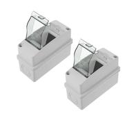 Angoily 2 pièces Boîte de Dérivation Étanche Voies Abs avec Fenêtre Transparente pour Distribution Électrique Protection Robuste pour Intérieur et Extérieur Boîtier de Jonction Boîte de