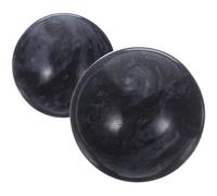 Angoily 2 Pièces Boule de Jade à Main pour Relaxation et Exercice des | Noir, Anti-stress et Circulation, Usage Senior, Massage Manuel, Finition Jade Naturelle Couleur Aléatoire