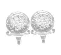Angoily 2 Pièces Boules Divination avec Supports Boules Décoratives Verre Transparent pour Fontaine de Table et Aquarium Effet Bulle Feng Shui Installation Facile et Entretien Simple
