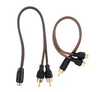 Angoily 2 Pièces Câble Audio Voiture Splitter Connecteur Mâle Femelle pour Amplificateur Fil Haut-parleur Stéréo et Transmission Stable Extension pour Système Audio Complexe