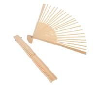 Angoily 2 Pièces Cadre Éventail Pliable Bois Brut Style Japonais Accessoires DIY pour Éventails Pliants à Main pour Femmes Festivals et Danses