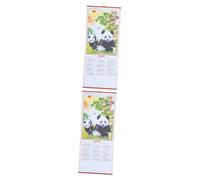 Angoily 2 Pièces Calendrier Mural Année Serpent Style Rotin Imitation Calendrier Chinois Décoratif à Suspendre avec Espace Décriture Mural Pratique et Facile à Accrocher