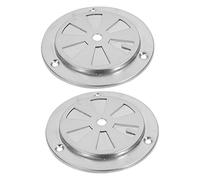 Angoily 2 Pièces Clapet D'aération en Acier Inoxydable Argenté pour Four, Dispositif de Ventilation Circulaire, Haute Capacité de Charge, Design Créatif, Accessoire Solide