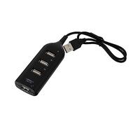 Angoily 2 Pièces Concentrateur à 4 Ports Périphérique D'extension USB Adaptateurs USB Concentrateurs USB Extenseur USB 2.0 Port D'extension USB Rallonge USB Hub USB 2.0 Abdos Black