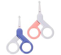 Angoily 2 Pièces Coupe-ongles pour Bébé Ciseaux à Ongles pour Bébé en Acier Inoxydable Tête Ronde Poignée Ergonomique et Légère pour Ongles des Mains Pieds -nés
