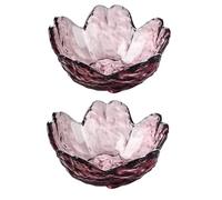 Angoily 2 pièces Coupelles Verre Forme Cerisier Assiettes Apéritives Pratiques pour Sauce Soja et Dips Vaisselle Japonaise Légère et Polyvalente