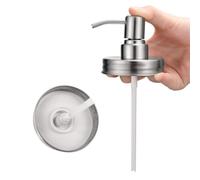 Angoily 2 Pièces Couvercles de Distributeur Savonnette Acier Inoxydable | Pompe à Lotion, Pompe Distributrice, Couvercles en Acier Inoxydable, Argenté, Salle de Bain, la Cuisine