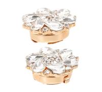 Angoily 2 Pièces Couvre-boutons Strass Détachables pour Chemises Clips Décoratifs Élégants Accessoires Créatifs DIY pour Manches Alliage Pratique et Portable