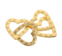 Angoily 2 Pièces Deux Cœurs Entrelacés en Métal Doré pour Mariage et | Finition Moderne, Entretien Facile, Décoration de Fête pour Saint-valentin, Souvenir pour Invités