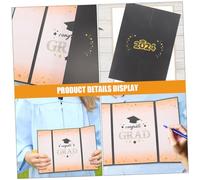 Angoily 2 Pièces Dor de Graduation Noir Carnet de Signatures Portable Classe de Décoration pour Fête de Fin Détudes avec Espace pour Messages et Souvenirs