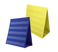 Angoily 2 Pièces Double Sided Tabletop Pocket Chart Stand For Classroom And Home Foldable Desktop Organizer With Transparent Window Pockets