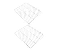 Angoily 2 Pièces Étagères Séparateurs Réfrigérateur Fil Métallique Ventilées Robustes Organiseurs Horizontaux Durables pour Compartiment Congélateur Installation sans Outils Accessoires