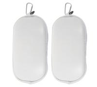 Angoily 2 Pièces Étui Rigide pour Lunettes de Snowboard Blanc Pu, Boîte