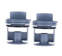 Angoily 2 pièces Filtre de Vidange pour Machine à Laver Bouchon de Pompe Robuste Plastique Compatible Lave Linge à Tambour Installation Facile sans Outil Filtre à Peluches pour Drainage