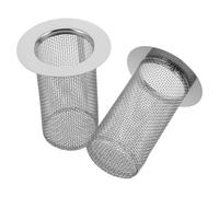 Angoily 2 pièces Filtre Inox Anti-bouchon pour Évier et Crépine Drain Salle de Bain Anti-cheveux Installation Facile sans Outil