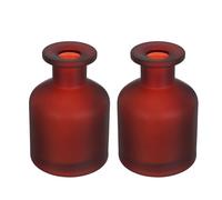 Angoily 2 Pièces Flacon Diffuseur D'aromathérapie au Design Élégant et Moderne en Verre Cylindrique 130ml Rechargeable et Anti-débordement pour Chambre et Bureau