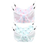 Angoily 2 pièces Hamac Suspendu pour Hamster Lot de Lits Douillets et Cachettes Confortables pour Petits Animaux Jouets Pratiques et Doux pour Sommeil et Jeu