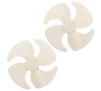 Angoily 2 Pièces Hélice de Ventilateur pour Réfrigérateur à 4 Pales, | Pièce Beige en Plastique, Faible Bruit et Résistance Thermique, Installation Simple pour Réparation D’appareil