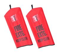 Angoily 2 Pièces Housse D'extincteur en Tissu Rouge Étanche et Résistante au Gel avec Fenêtre, Installation Rapide pour Protection Extérieure en Entrepôt Industriel