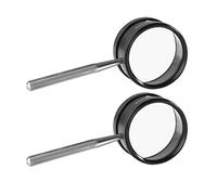 Angoily 2 Pièces Lentille Optique Ronde avec Poignée Loupe de Bijoux Portable pour Identification et Lecture Design Compact et Pratique à Emporter