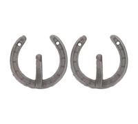 Angoily 2 Pièces Lot de 2 Crochets Muraux en Fonte Forme Fer à Cheval, Crochets Muraux Vintage en Métal, Cintres Porte-rangement Décoratifs pour Maison, Bureau et Rangement Polyvalent