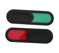 Angoily 2 Pièces Lot de 2 Panneaux Coulissants Magnétiques pour Salle de Réunion, Indicateur D’Occupation Noir Ovale, Panneau de Confidentialité Bureau, Signalétique Porte Bureau