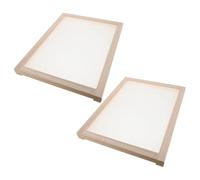 Angoily 2 Pièces Lot de 2 Séchoirs Empilables en Bois avec Filet Respirant 40,5 X 30 X 3 Cm pour Herbes Aromatiques, Plantes, Fruits et Légumes - Support Compact pour Séchage Intérieur et