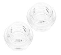 Angoily 2 Pièces Lot de Couvercles Transparents pour Percolateur Café avec Bouton Verre Ergonomique Accessoires de Rechange Compatibles Cafetières et Machines Espresso Légers et Portables