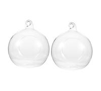 Angoily 2 Pièces Lot de Globes Verre Transparent Suspendus Terrarium Air Plante Design Créatif pour Décoration Intérieure et Micro Paysage Vase Suspendu pour Plantes et Miniatures