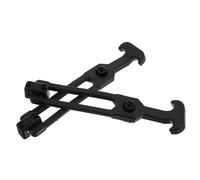 Angoily 2 pièces Lot de Loquets Élastiques à Poignée T Caoutchouc Flexible pour Boîte à Outils Moraillon Résistant Aux Vibrations et Intempéries Verrou Pratique pour Caisse à Outils et