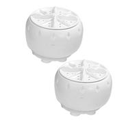 Angoily 2 pièces Mini Machine à Laver Portable avec Turbine Douce pour -vêtements Lavage Délicat et Puissant Nettoyage de Chaussettes pour Camping Appartement et Voyage