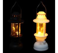 Angoily 2 pièces Miniature Lampes LED pour Maison de Poupée Lanterne Kérosène Vintage Décoration Miniature pour Micro Paysage et Accessoire Maison Poupée Éclairage Doux pour Ambiance Cosy