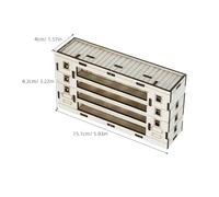 Angoily 2 Pièces Modèle De Maison en Bois Petite Maison Maisonnette Miniature Beige