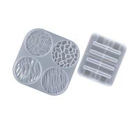 Angoily 2 Pièces Moule à Silicone pour Dessous de Forme Ronde Antiadhésif et Durable Moule Diy pour Résine Époxy et Artisanat Créatif