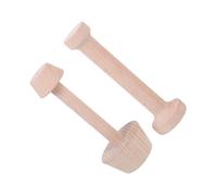 Angoily 2 pièces Moule à Tartelettes Bois Double Face Outil Tamper Pâtisserie Compact pour Façonnage de Croûtes de Tartes Biscuits et Muffins